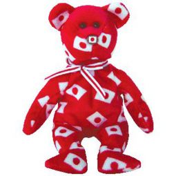 TY Beanie Baby - HIKARI the Bear *w/ FLAG NOSE* (Japan Exclusive) (8 inch)