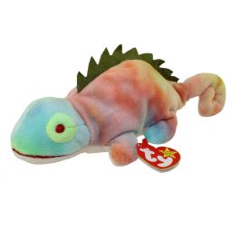 TY Beanie Baby - IGGY the Iguana (tye-dyed w/ spikes) (9.5 inch)