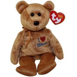 TY Beanie Baby - ILLINOIS the Bear (I Love Illinois - State Exclusive) (8.5 inch)