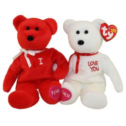 TY Beanie Babies - I LOVE YOU the Bears (set of 2) (9.5 inch)