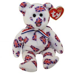 TY Beanie Baby - JACK the Bear (UK Exclusive Version - Flag Nose) (8.5 inch)