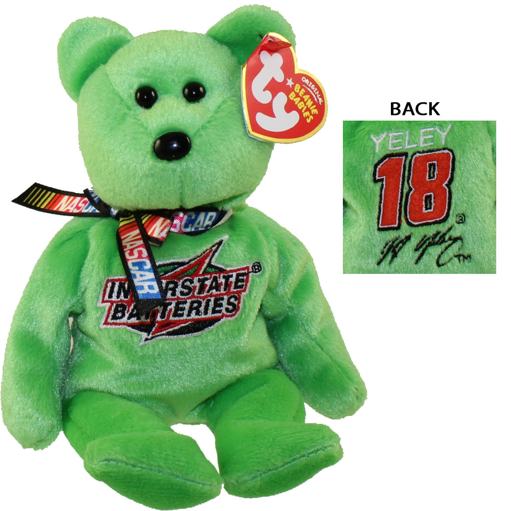 TY Beanie Baby - J.J. YELEY #18 the Nascar Bear (8.5 inch)