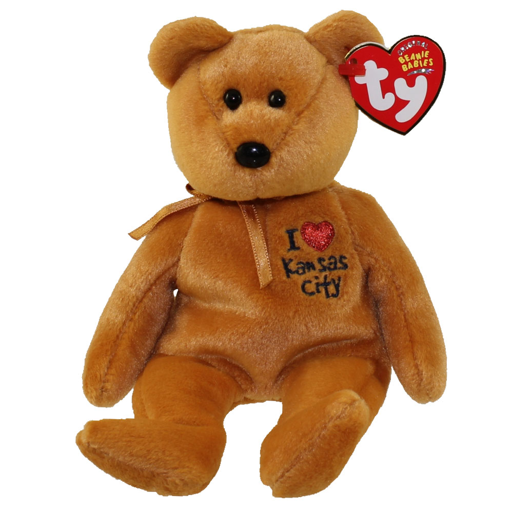 TY Beanie Baby KANSAS CITY the Bear (I Love Kansas City Show Exclusive) (8.5 inch