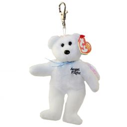 TY Beanie Baby - ALPHA the Angel Flight Bear ( Metal Key Clip - Australian Exclusive) (5.5 inch)