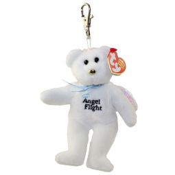 TY Beanie Baby - BRAVO the Angel Flight Bear ( Metal Key Clip - Australian Exclusive ) (5.5 inch)