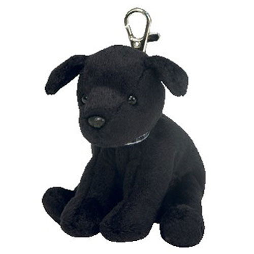 TY Beanie Baby - LUKE the Black Lab ( Metal Key Clip ) (4 inch)