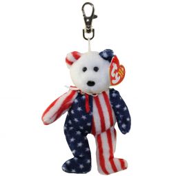 TY Beanie Baby - SPANGLE the Bear ( Metal Key Clip ) (5.5 inch)