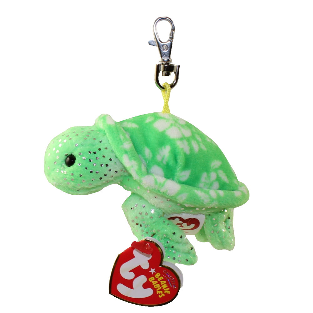 TY Beanie Baby - SUNRISE the Turtle ( Metal Key Clip )