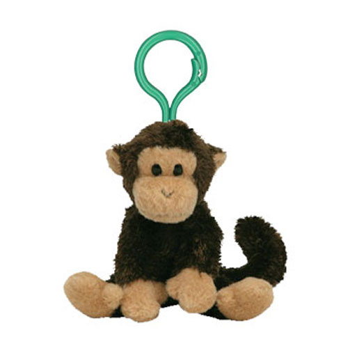 TY Beanie Baby - SWINGER the Monkey ( Plastic Key Clip ) (4.5 inch)