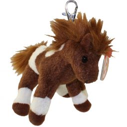 TY Beanie Baby - THUNDERBOLT the Horse ( Metal Key Clip ) (4.5 inch)