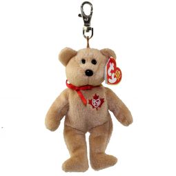 TY Beanie Baby - TRUE the Bear ( Metal Key Clip - Canada Exclusive ) (4.5 inch)