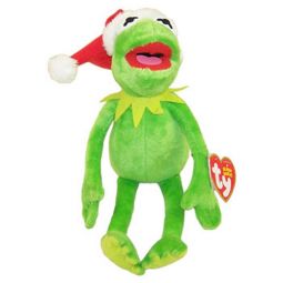 TY Beanie Baby - Disney - KERMIT the Frog (Santa Hat - Walgreens Excl) (9.5 inch)