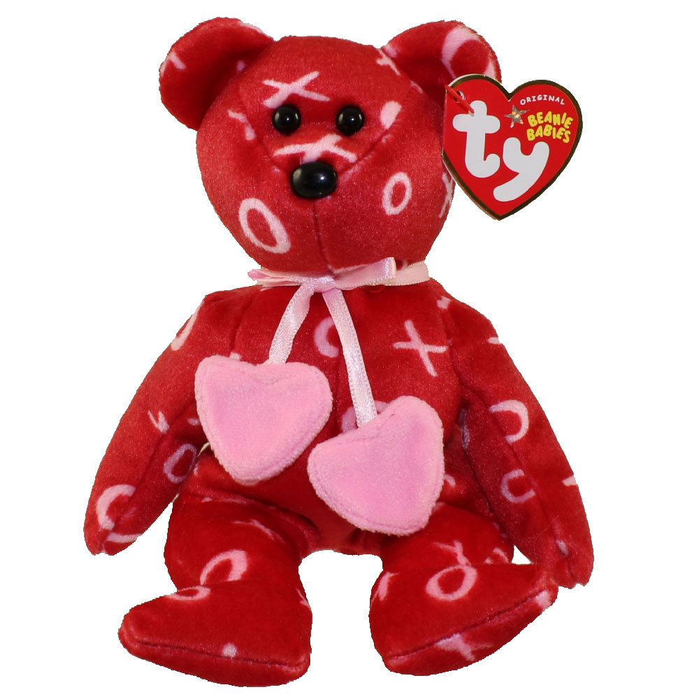 TY Beanie Baby - KISS-KISS the Bear (8.5 inch): BBToyStore.com - Toys ...