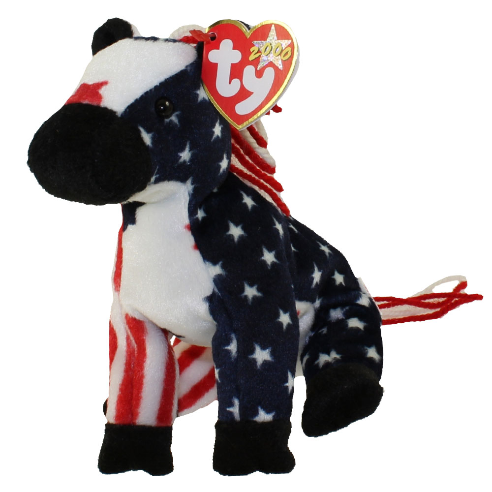 TY Beanie Baby - LEFTY 2000 the Donkey (6 inch)