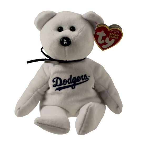 TY Beanie Baby MLB Baseball Bear LOS ANGELES DODGERS inch