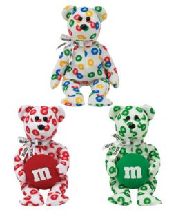 TY Beanie Babies - M&M'S, RED, GREEN the M&M's Bears ( Set of 3 - Walgreens Exclusives) (8.5 inch)