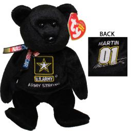 TY Beanie Baby - MARK MARTIN #01 the Nascar Bear (8.5 inch)