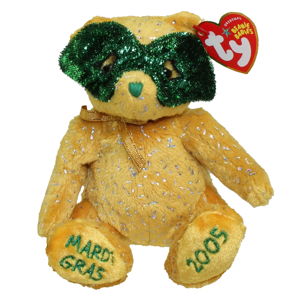 TY Beanie Baby - MASQUE the Mardi Gras Bear (Internet Exclusive) (7.5 inch)