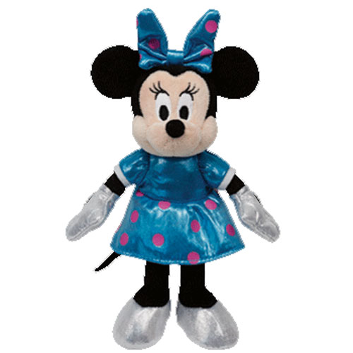 TY Beanie Baby - Disney Sparkle - MINNIE MOUSE (Teal Dress) (8 inch)