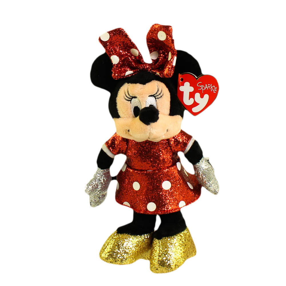 TY Beanie Baby - Disney Sparkle - MINNIE MOUSE (Sparkle - Red) (6 inch)