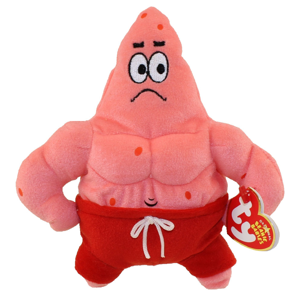 TY Beanie Baby - PATRICK STAR ( MUSCLE MAN STAR ) (7 inch)