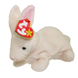 TY Beanie Baby - NIBBLER the Beige Rabbit (6 inch)