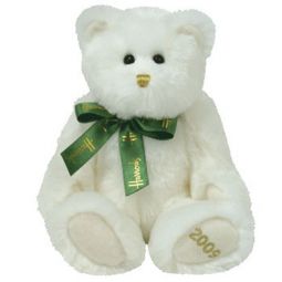 TY Beanie Baby - NIMBUS the Bear (Green Ribbon - Harrods UK Exclusive) (7 inch)