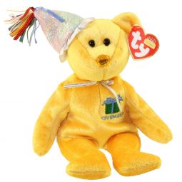 TY Beanie Baby - NOVEMBER the Teddy Birthday Bear (w/ hat) (9.5 inch)