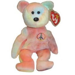TY Beanie Baby - PASTEL PEACE #102 the Ty-Dyed Bear (Misc) (8.5 inch)