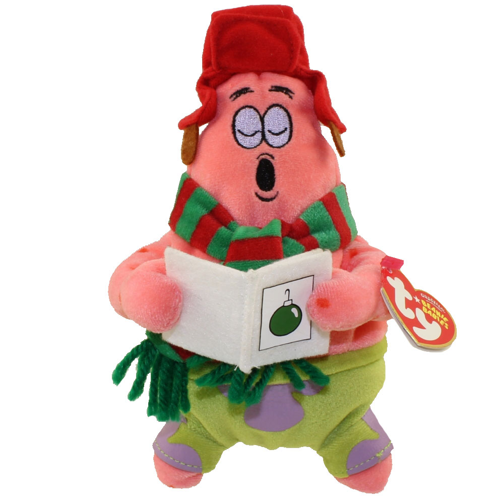 TY Beanie Baby - PATRICK STAR ( SILENT NIGHT STAR ) (7.5 inch)