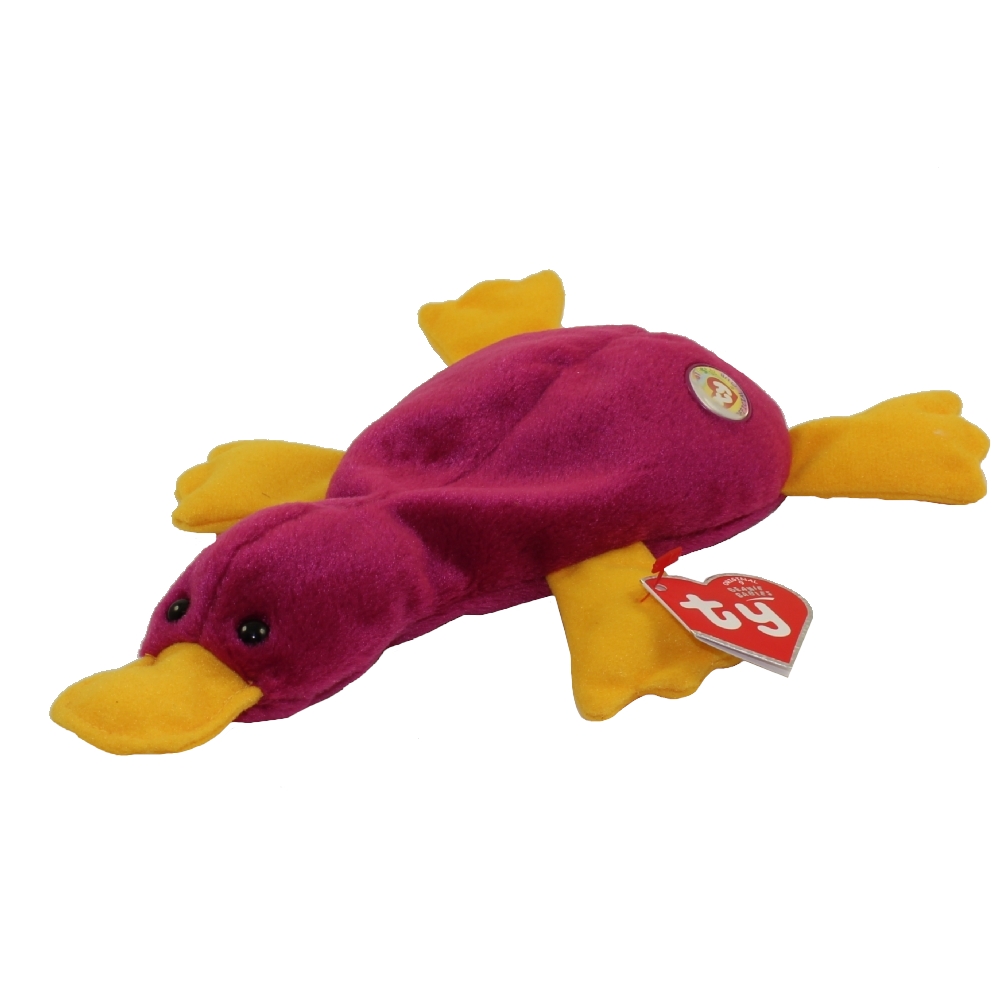 TY Beanie Baby - PATTI the Platypus (Dark / Fushia) (BBOC Exclusive) (9.5 inch)