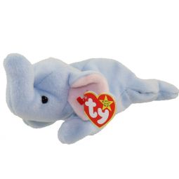 TY Beanie Baby - PEANUT the Elephant (light blue) (9 inch)
