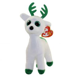 TY Beanie Baby - PEPPERMINT the Green & White Reindeer