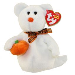 TY Beanie Baby - PHANTOM the White Ghost Bear (Borders Exclusive)