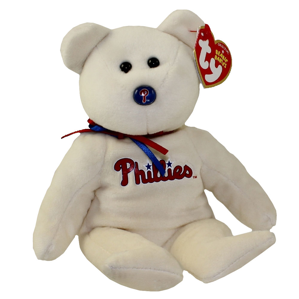 TY Beanie Baby - MLB Baseball Bear - PHILADELPHIA PHILLIES (8.5 inch)