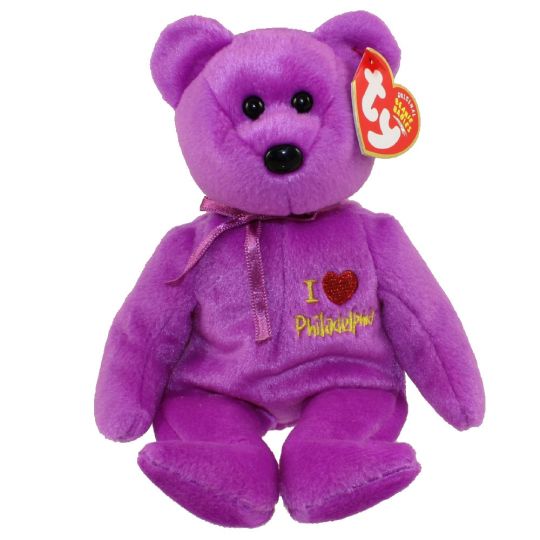 Gift Show Exclusive Ty Beanie Baby ~ I LOVE PHILADELPHIA the Bear MWMT 