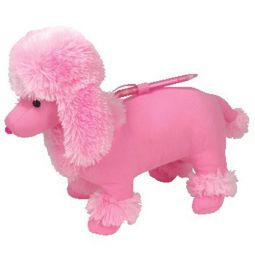 TY Pinkys - SCRIBBLY the Poodle (w/ pen attached) ( Beanie Buddy Size )