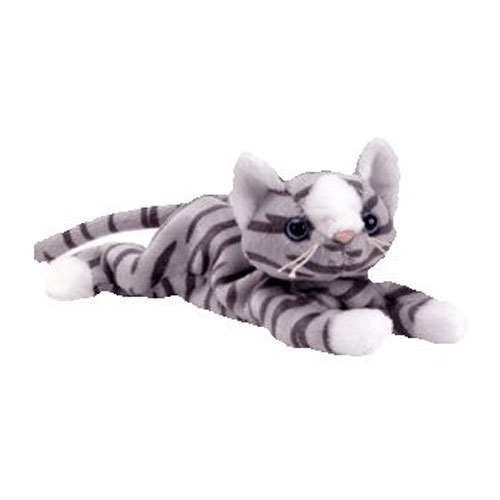 TY Beanie Baby - PRANCE the Gray Tabby Cat (8 inch 