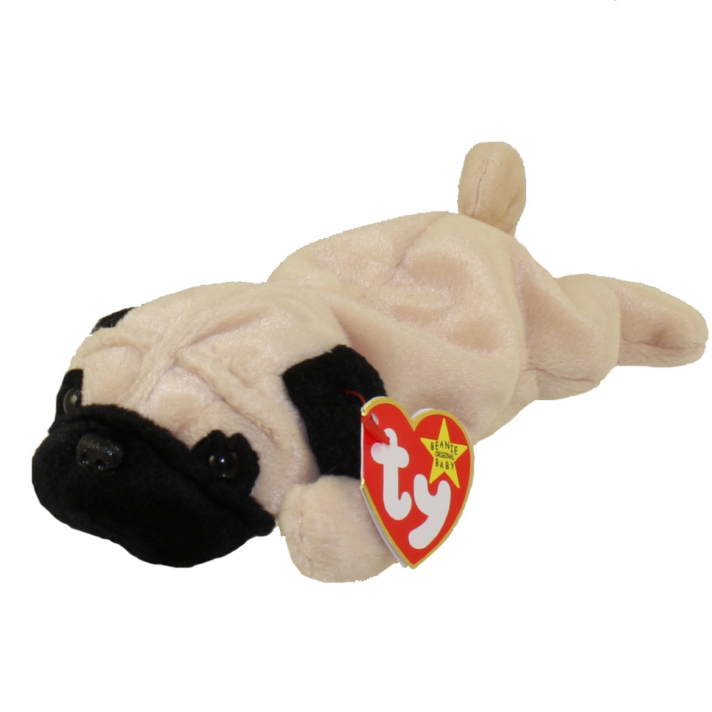 Pugsly The Dog Ty Beanie Baby C1996 MINT Plush Toy DOB May 2 1996 for sale online 