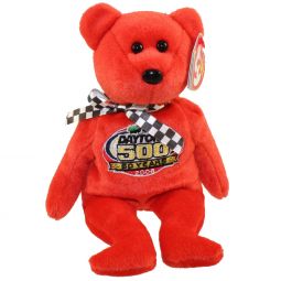 TY Beanie Baby - RACING GOLD the Nascar Bear ( Red Version ) (8.5 inch)