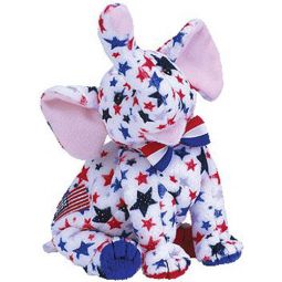 elephant beanie baby with american flag