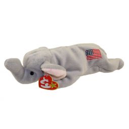 TY Beanie Baby - RIGHTY the Elephant (Original Release - 4th Gen hang tag) (9 inch)