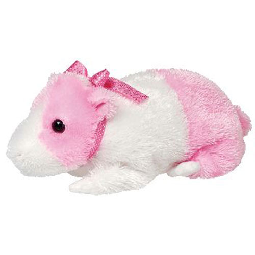 TY Pinkys - ROSA the Pink & White Guinea Pig (6 inch)
