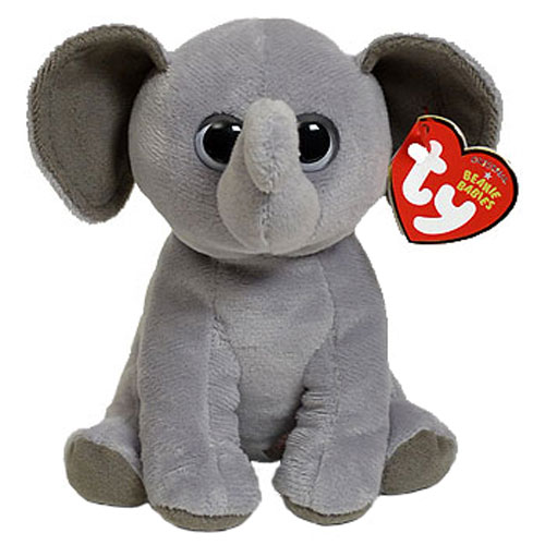 TY Beanie Baby - SAHARA the Elephant (All Grey Ears) (6 inch)