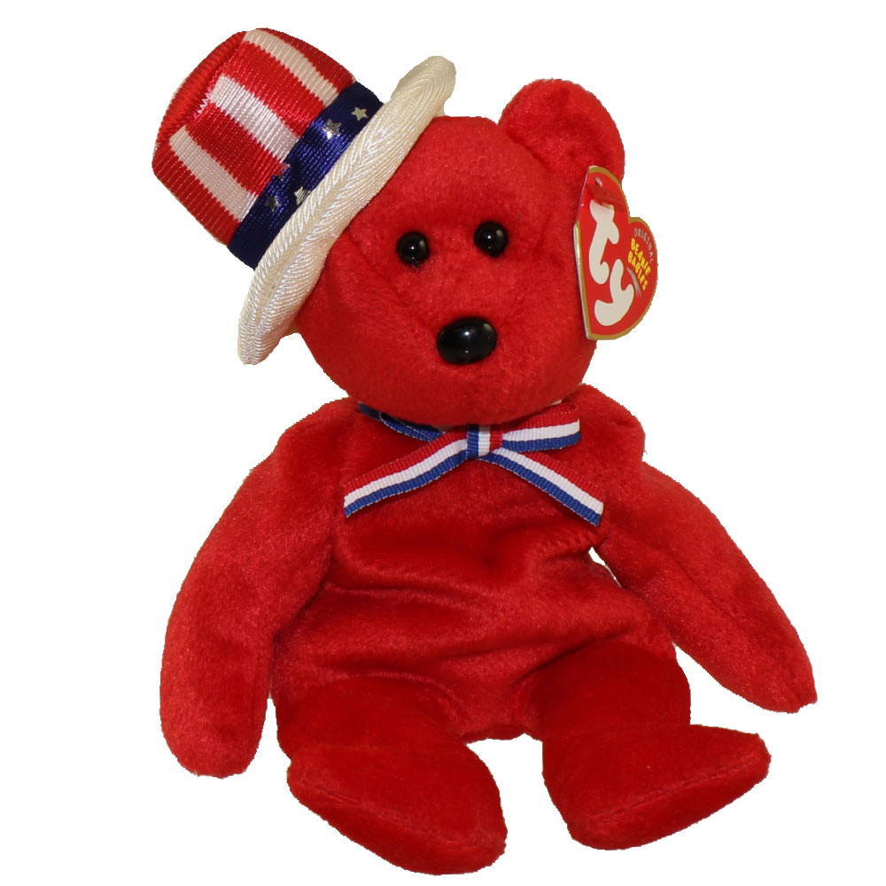 Fremsyn Slik procedure TY Beanie Baby - SAM the Bear (Red Version) (9 inch): BBToyStore.com -  Toys, Plush, Trading Cards, Action Figures & Games online retail store shop  sale