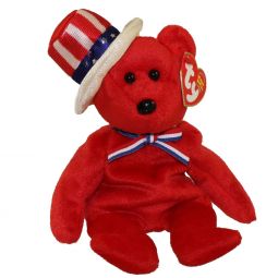 TY Beanie Baby - SAM the Bear (Red Version) (9 inch)