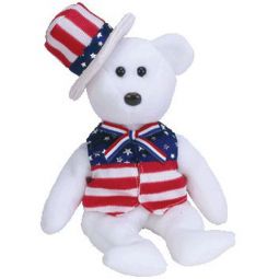 TY Beanie Baby - SAM the Bear (White Version) (9 inch)