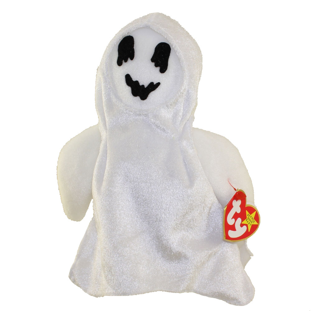 7". TY Beanie Babies "SHEETS" Plush White Halloween Ghost 1999