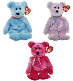 TY Beanie Babies - SHERBET Bears (Set of 3 - Purple, Blue & Raspberry) (8.5 inch)