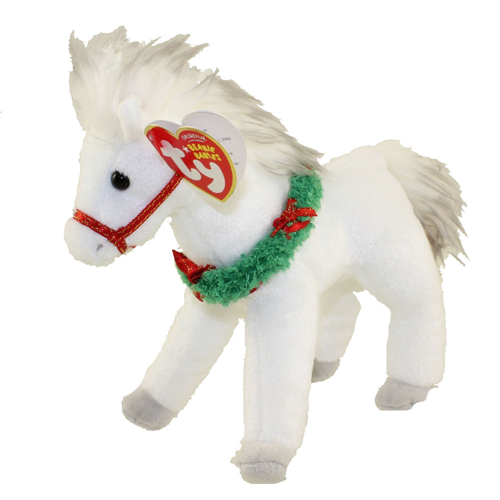 TY HOLLYHORSE the CHRISTMAS HORSE BEANIE BABY MINT with MINT TAGS 